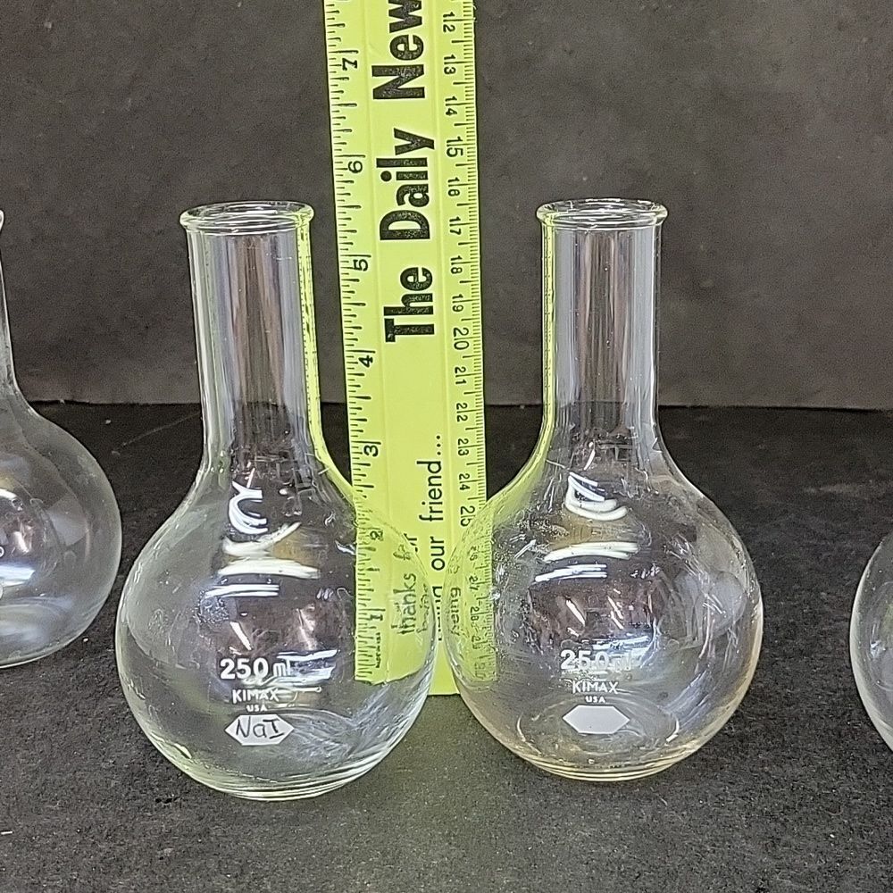 Pyrex 250ml Flat Bottom Boiling Flasks Set Of 5 (Set2) - Picture 2 of 4
